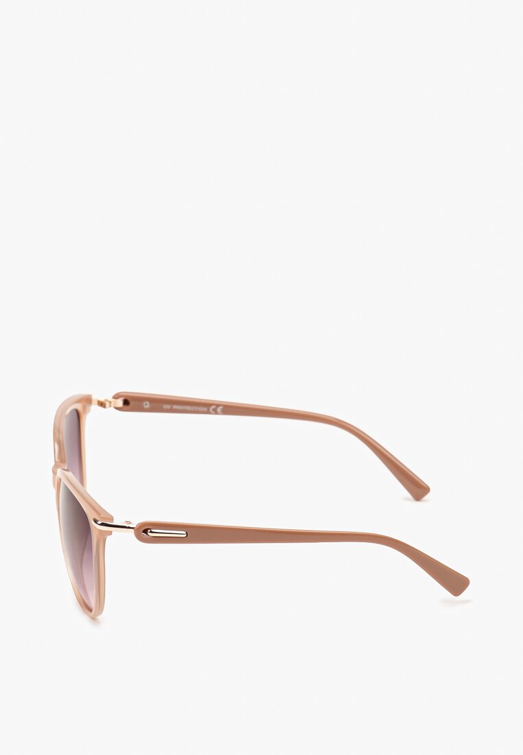 Różowe Okulary Przeciwłoneczne z Filtrem UV i Okrągłymi Oprawkami Wanetta