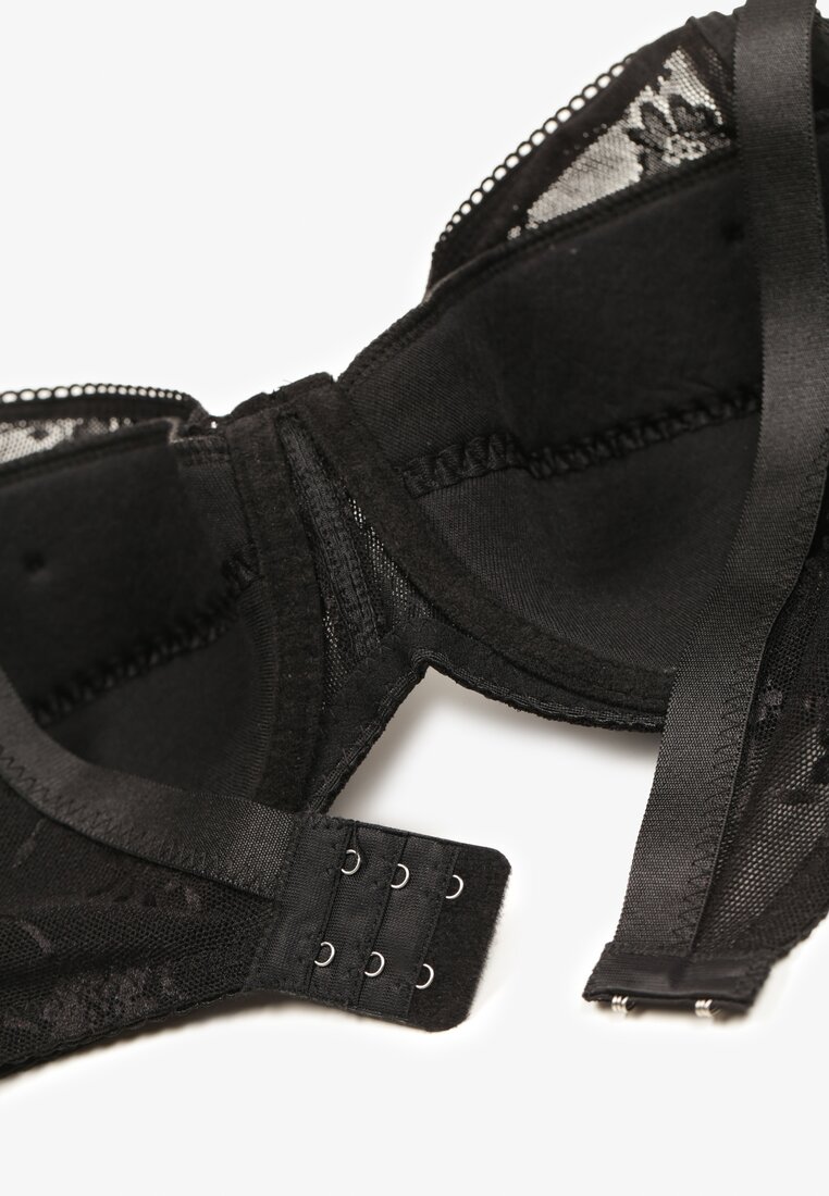 Sutien Negru din Dantelă Full Cup cu Bretele Reglabile Dimela