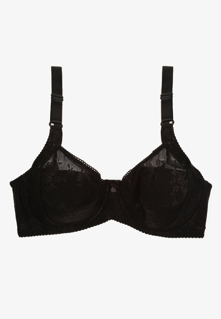 Sutien Negru Cu Cupa Plină și Dantelă Vikonie