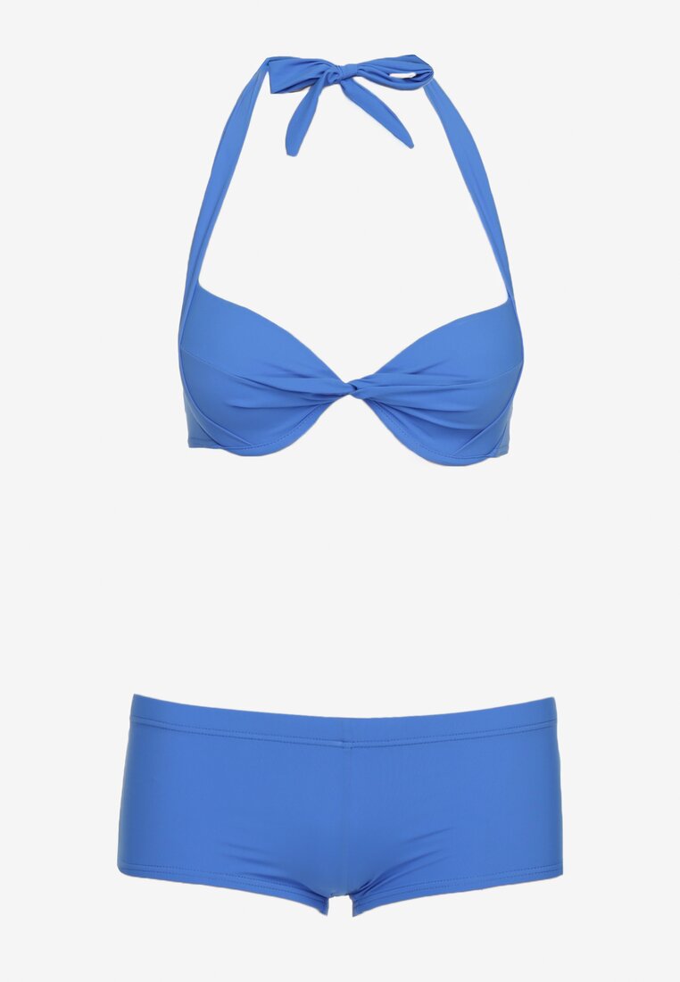 Niebieski  Dwuczęściowy  Komplet Bikini Zureviana