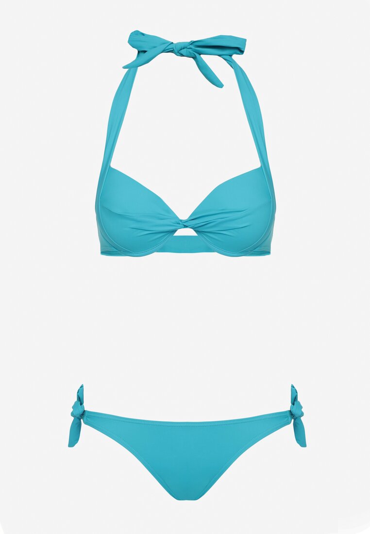 Costum de baie din două piese albastru Zureviana