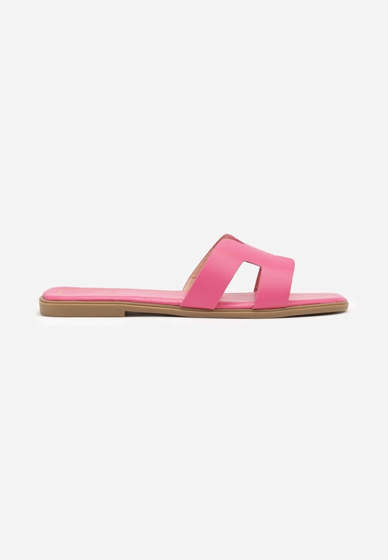 Papuci fucsia talpă joasă barete decupaje Teramia