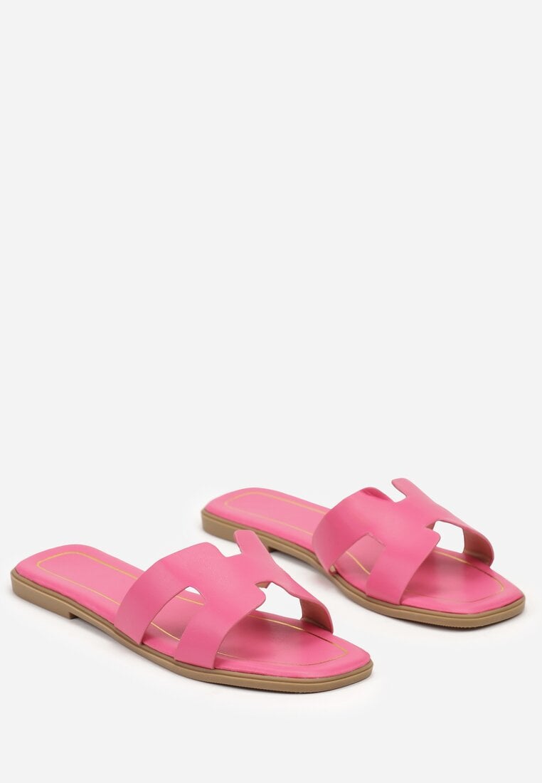 Papuci fucsia talpă joasă barete decupaje Teramia