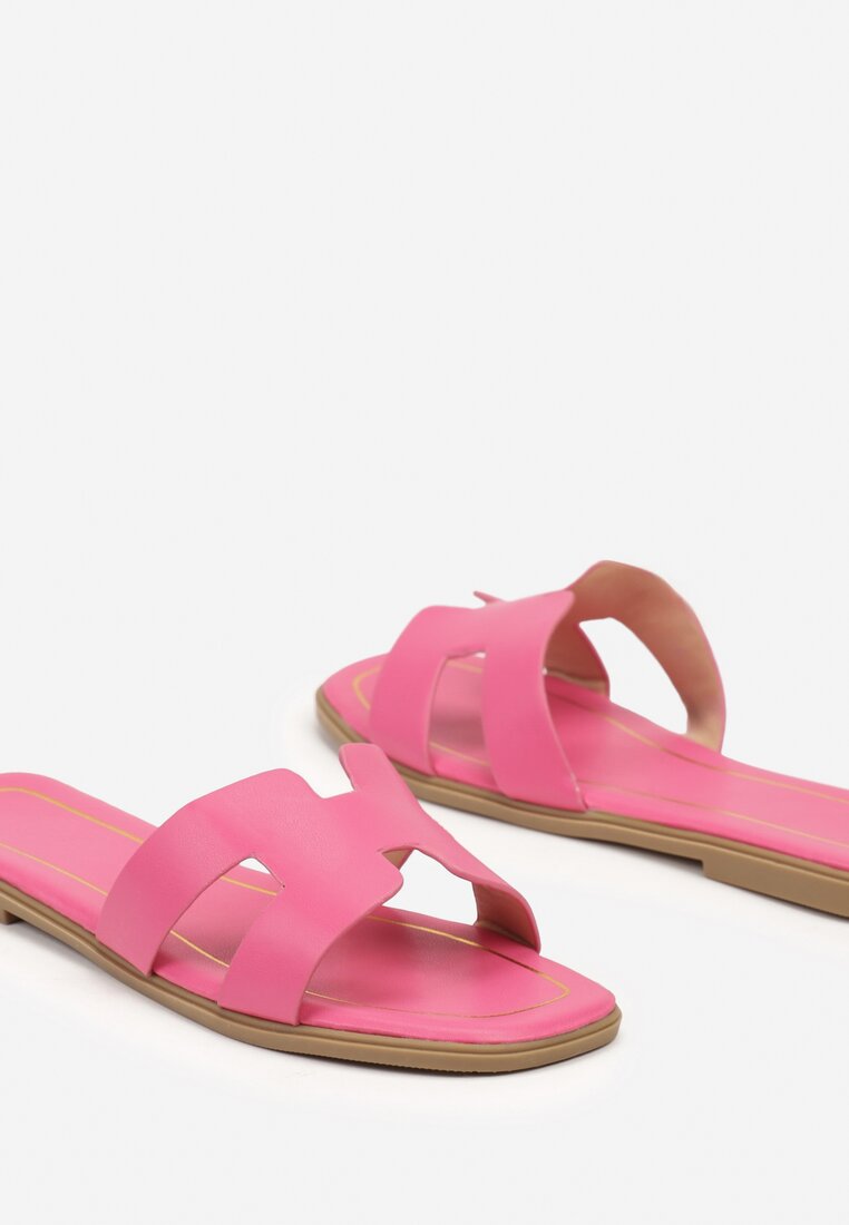 Papuci fucsia talpă joasă barete decupaje Teramia