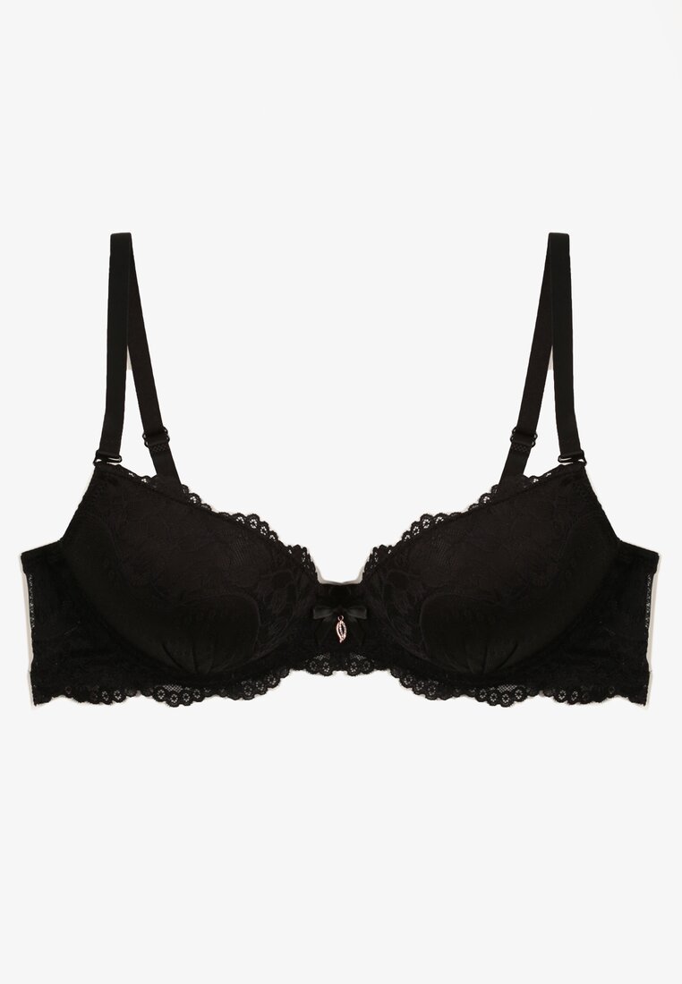 Sutien Negru din Dantelă Push-Up Felagia