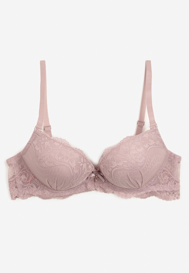 Sutien Push-Up Dantelă Roz Închis Felagia