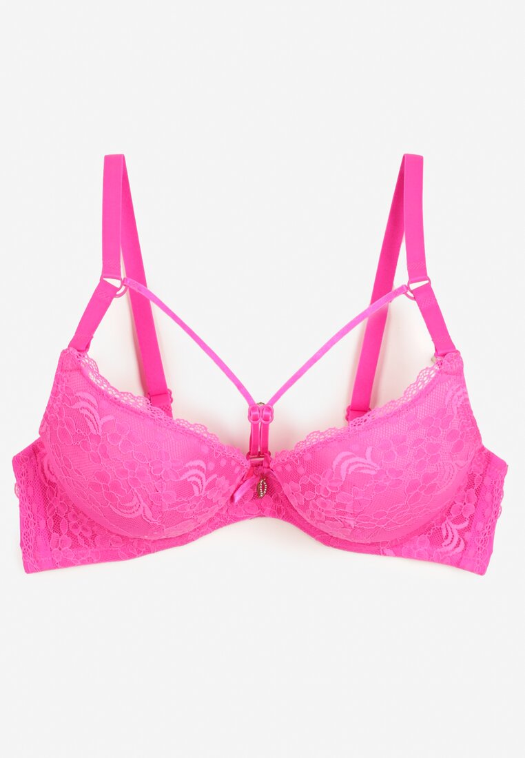 Sutien fucsia Cupa întreagă cu Dantelă Tinallore