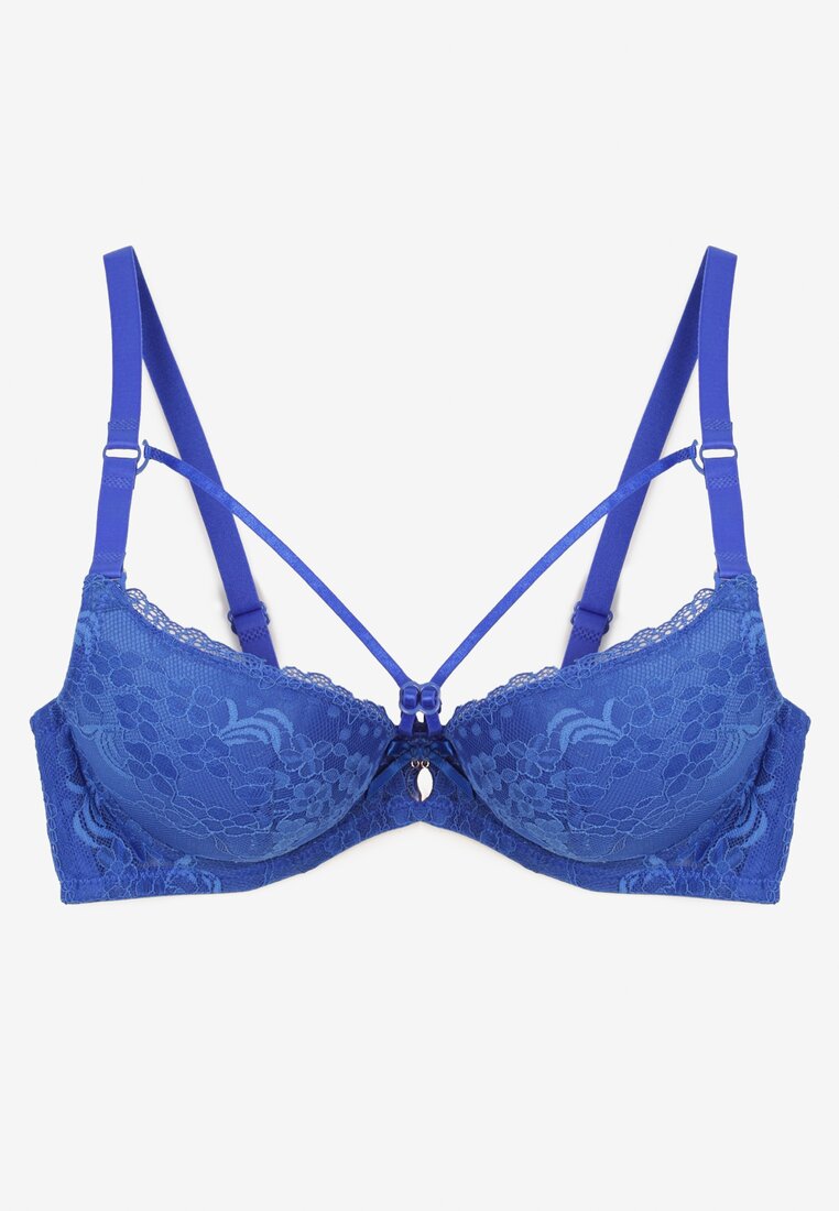 Sutien Full Cup Albastru cu Dantelă Tinallore