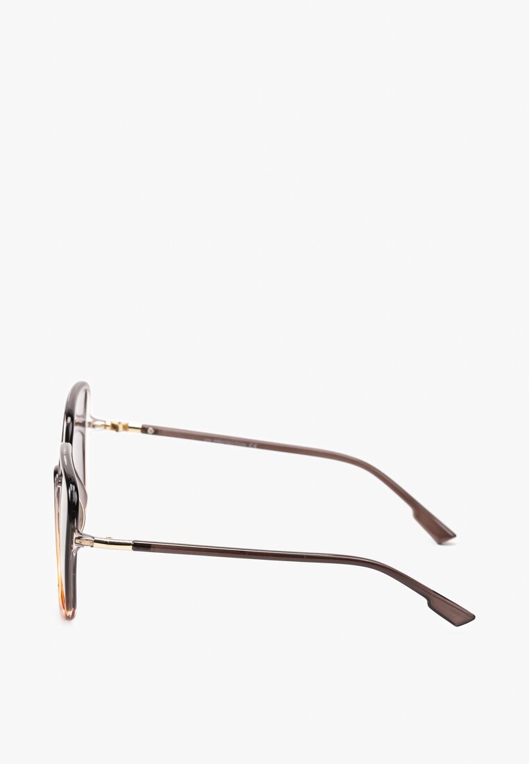 Ochelari de soare pătrați negru-maro cu filtru UV Akatias