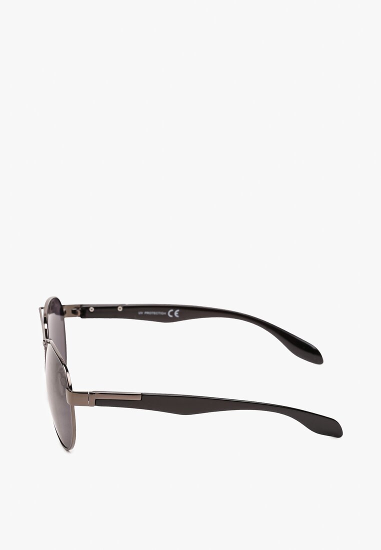 Ochelari de soare negri tip aviator Tasina