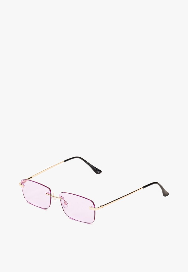 Ochelari de soare mov dreptunghiulari cu filtru UV Ellelirese