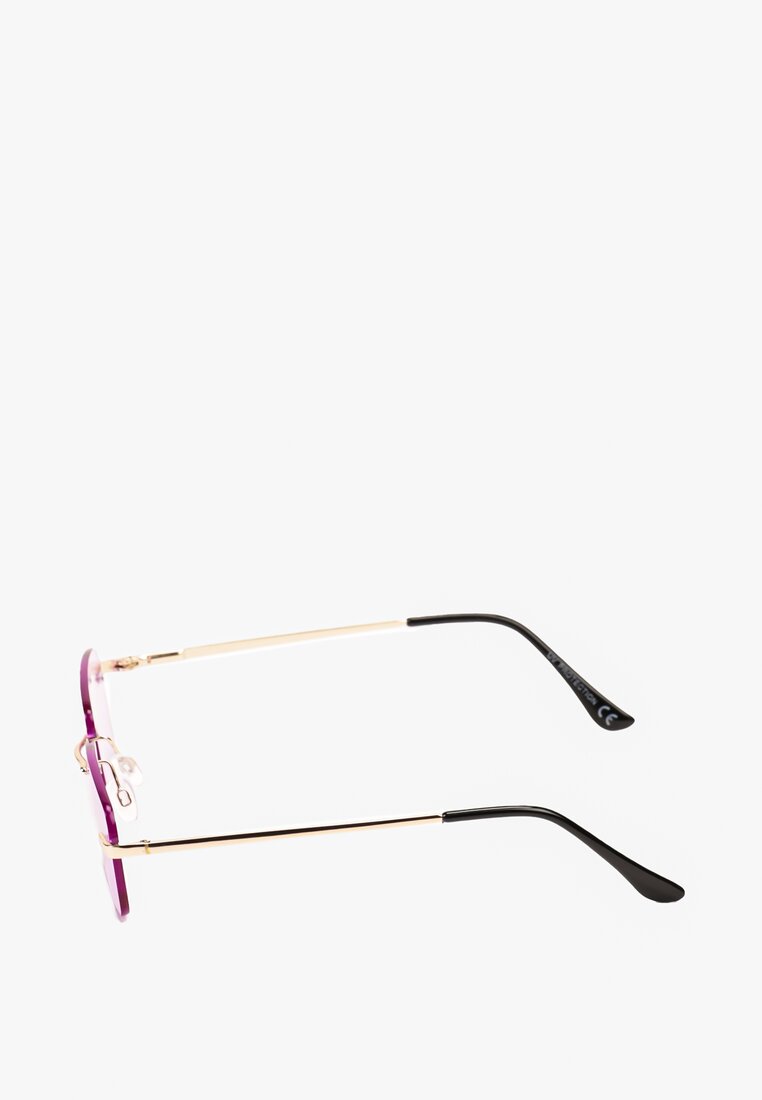 Ochelari de soare mov dreptunghiulari cu filtru UV Ellelirese
