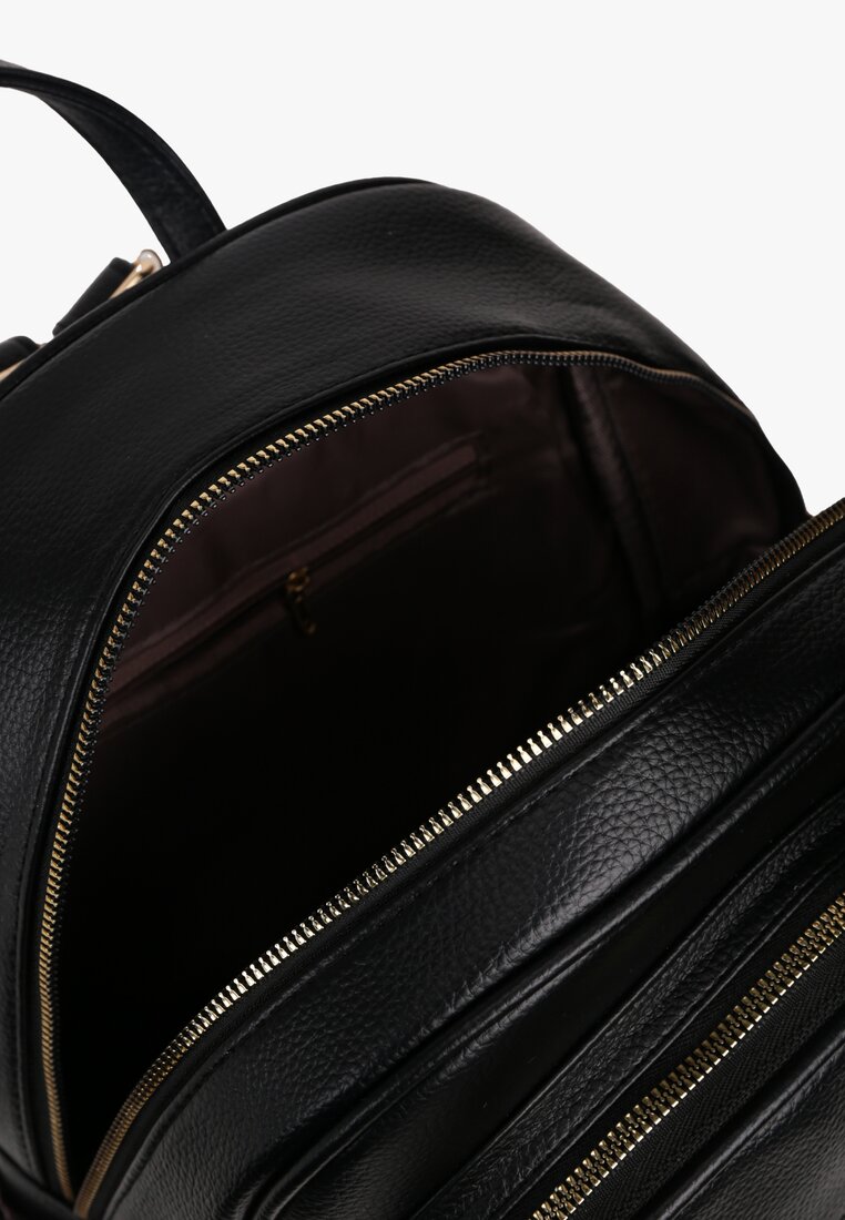 Rucsac Negru cu Barete Ajustabile cu Fermoar Decorativ Penatia