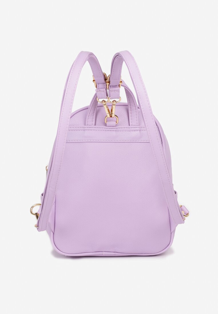 Rucsac Violet cu Fermoar Finisat cu Barete Reglabile Detașabile Nelda