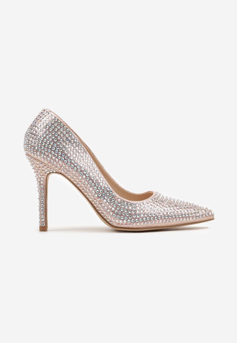 Sandale cu Toc Stiletto Elegante cu Strasuri Iladea