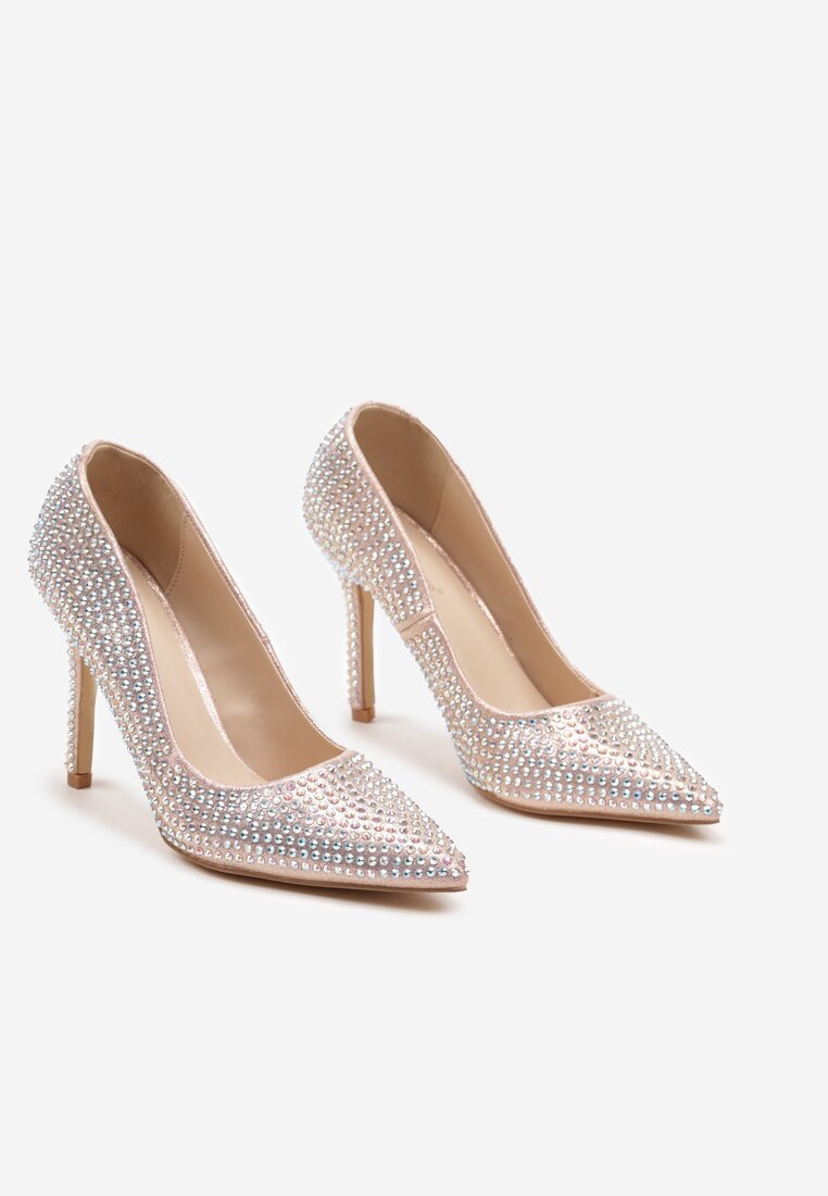 Sandale cu Toc Stiletto Elegante cu Strasuri Iladea