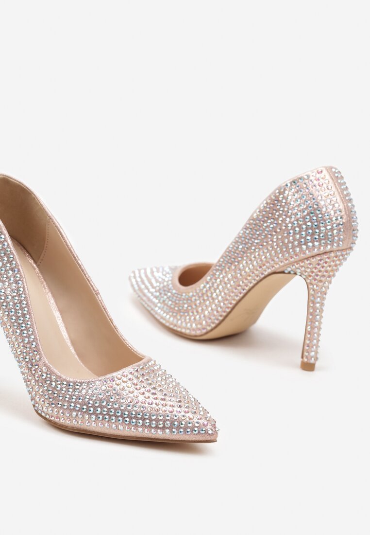 Sandale cu Toc Stiletto Elegante cu Strasuri Iladea