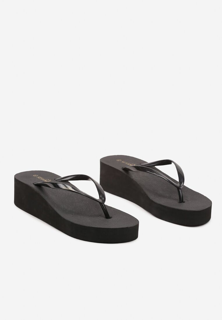 Negru Casual Spumă Șlapi Talpă Plată Penelsea