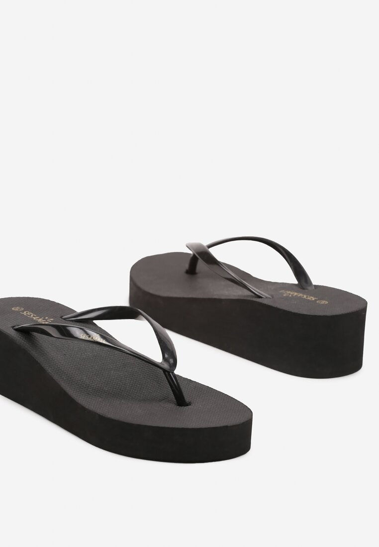 Negru Casual Spumă Șlapi Talpă Plată Penelsea