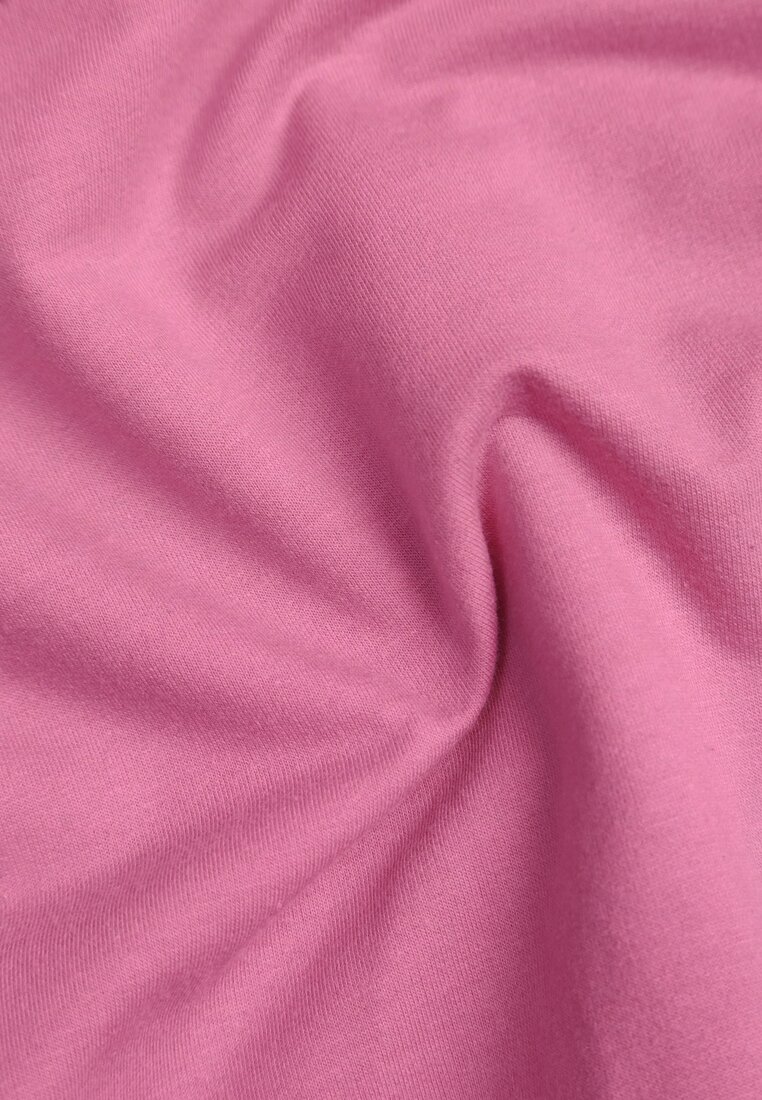 Fuksjowa Bluza z Bawełną ze Ściągaczami przy Rękawach i w Pasie Alberia