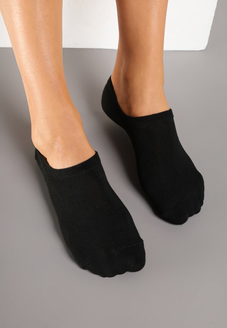 Czarne Wiskozowe Skarpety Stopki 3 Pack Xriefra