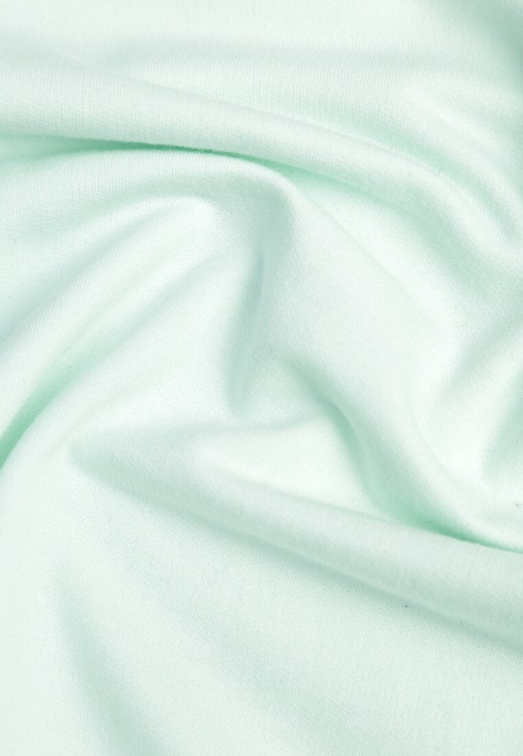 Miętowa Bluza z Bawełną ze Ściągaczami przy Rękawach i w Pasie Alberia