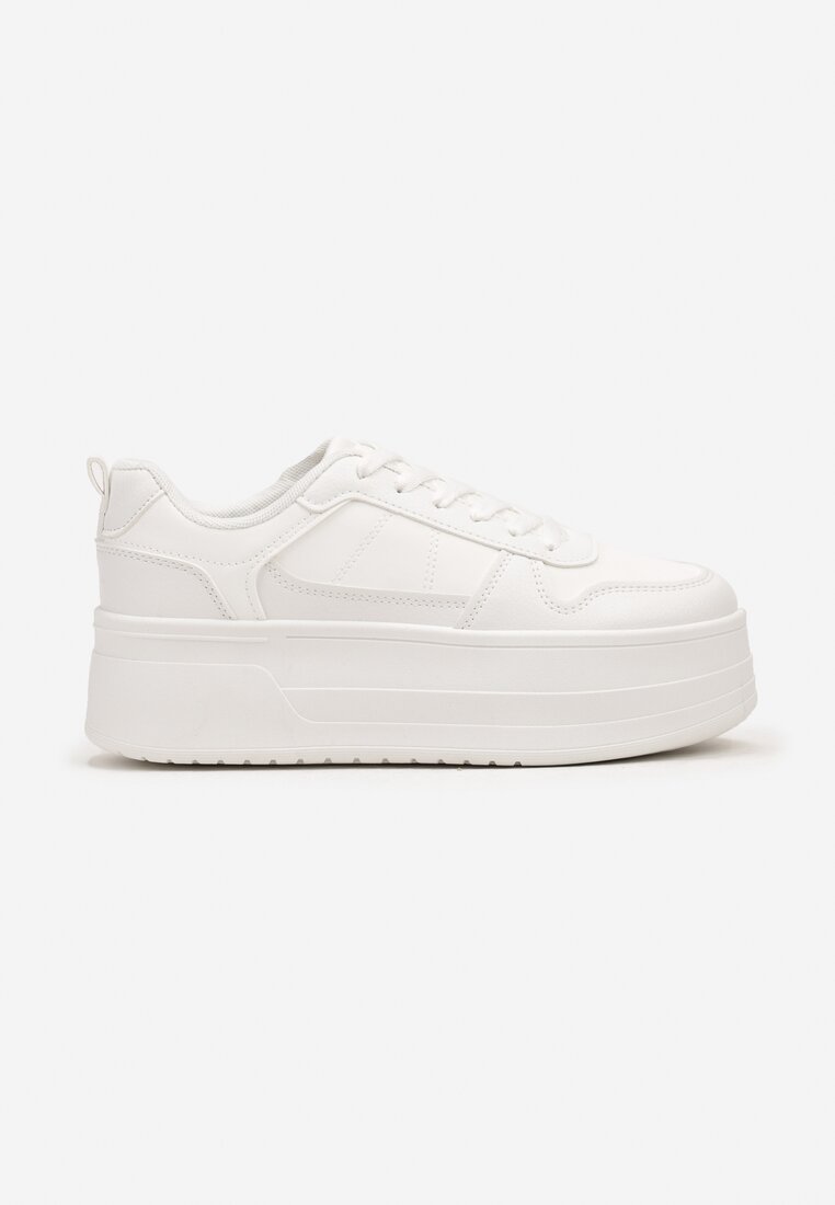 Białe Sneakersy na Wysokiej Platformie Revanisa