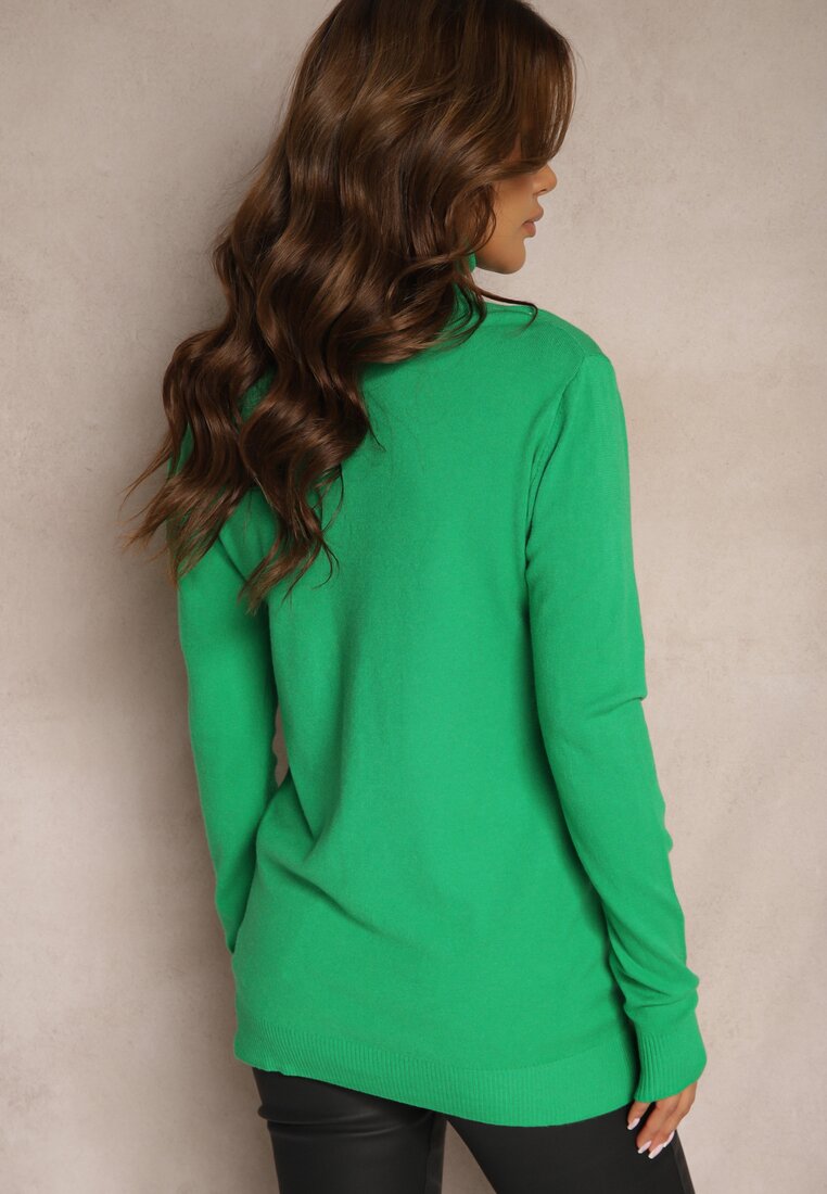 Pulover pe gât Leriona Verde