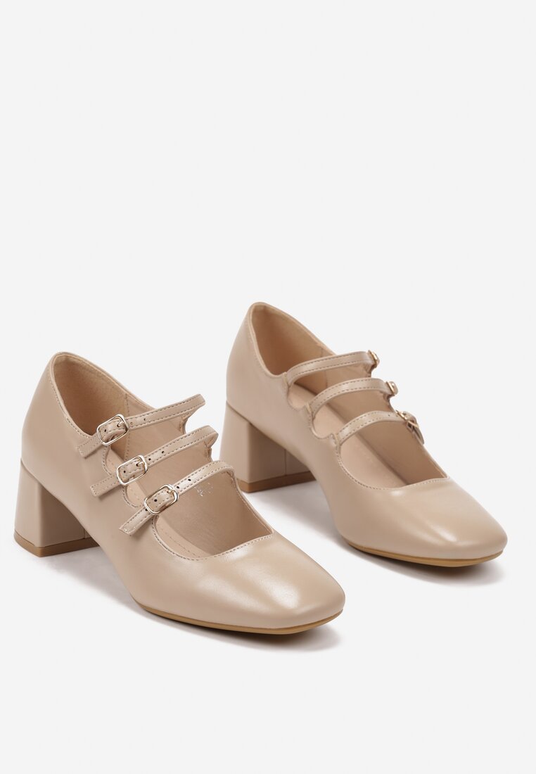 Pantofi bej Derby