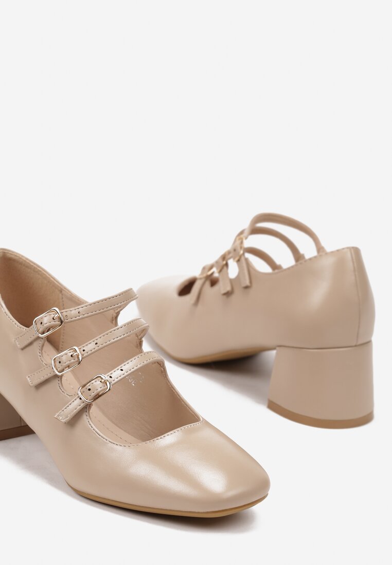 Pantofi bej Derby