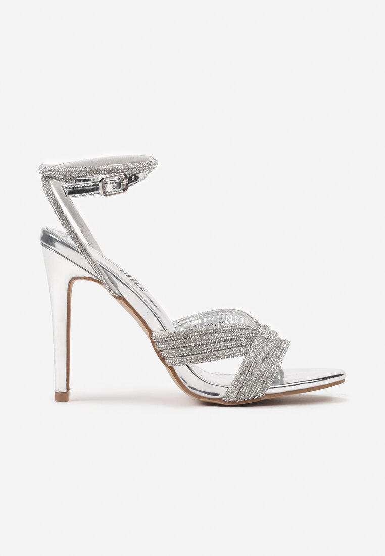 Pantofi stiletto Argintii