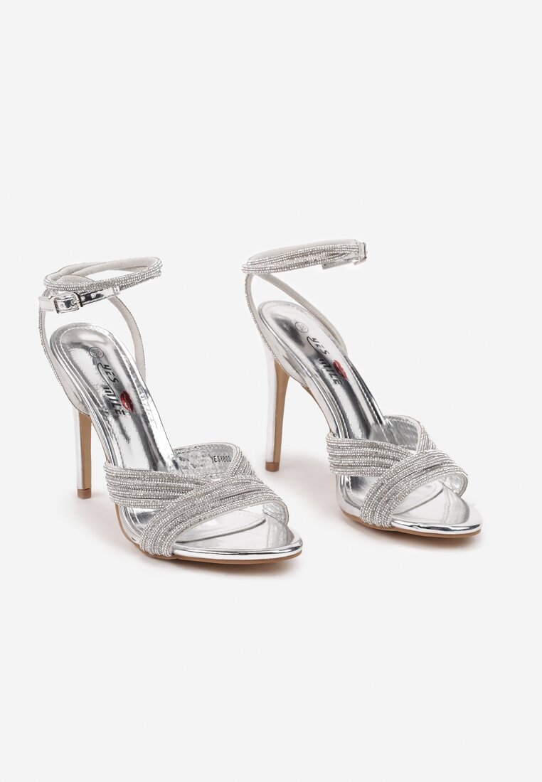Pantofi stiletto Argintii