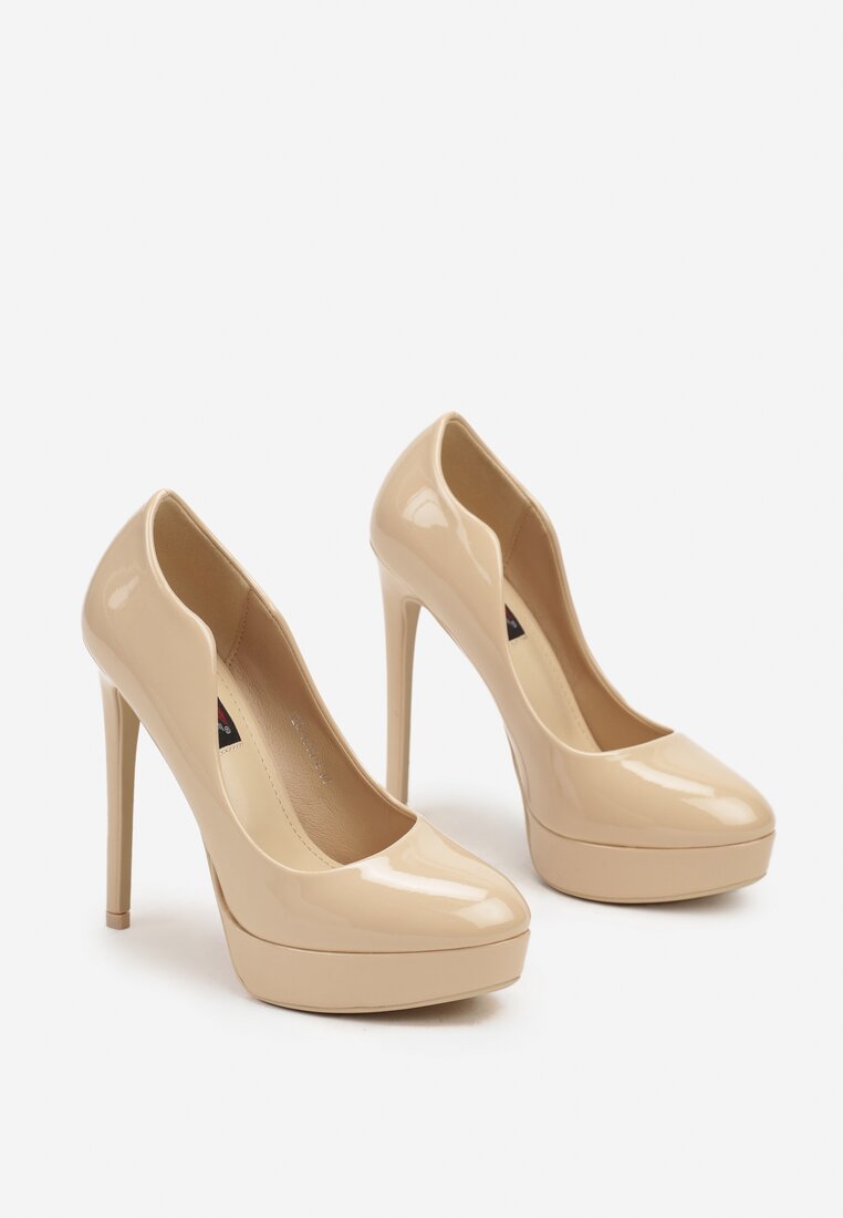 Pantofi stiletto Bej