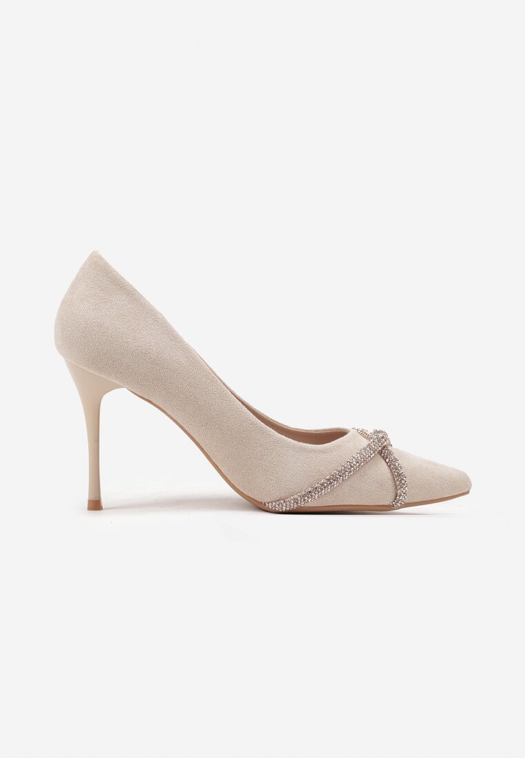 Pantofi stiletto bej