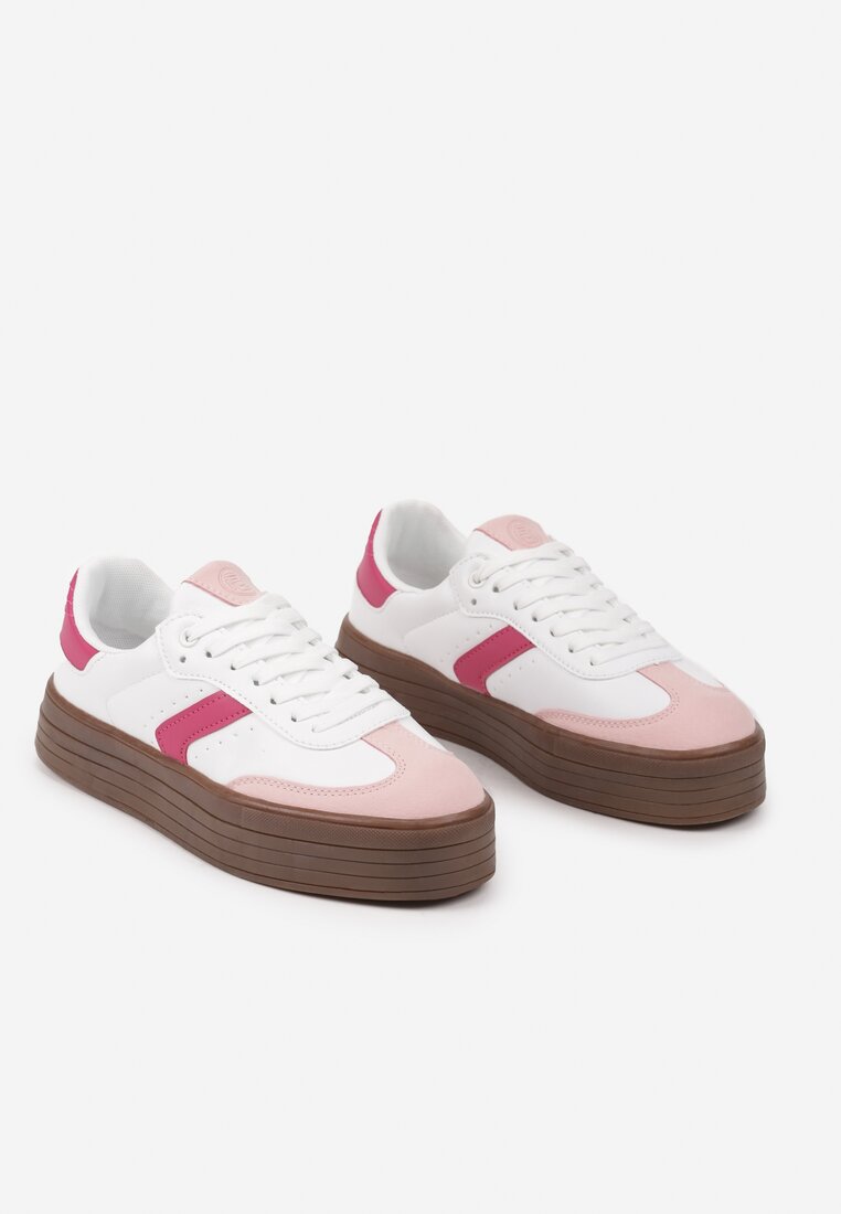 Sneakers Alb cu roz
