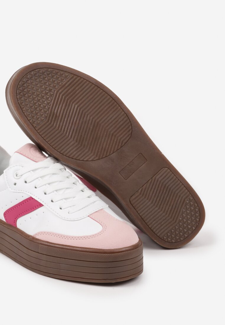 Sneakers Alb cu roz