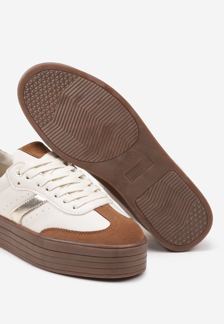 Sneakers Bej cu maro