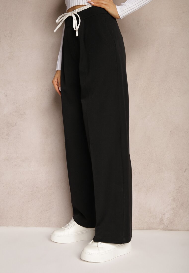 Pantaloni Negru cu print piele de șarpe