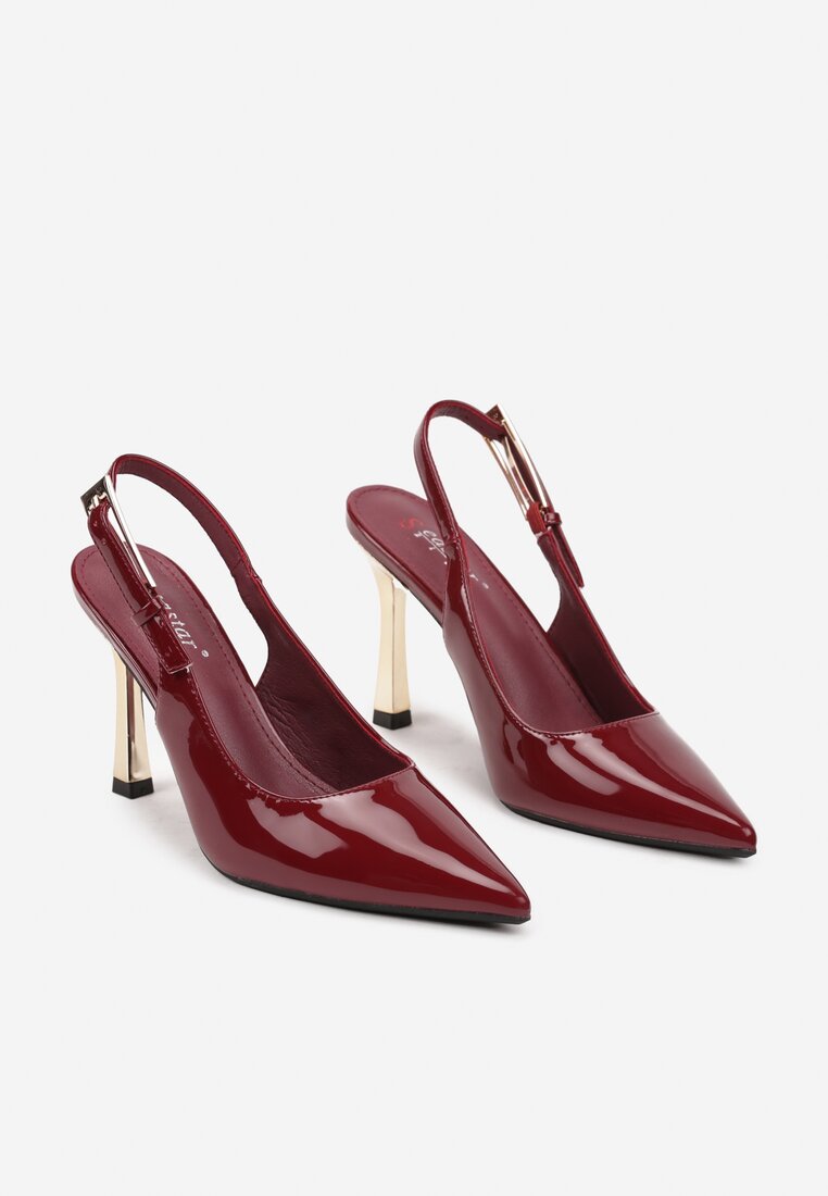 Pantofi stiletto Bordo