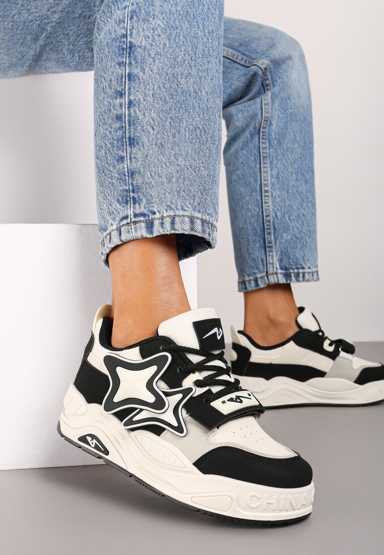 Sneakers Bej cu negru