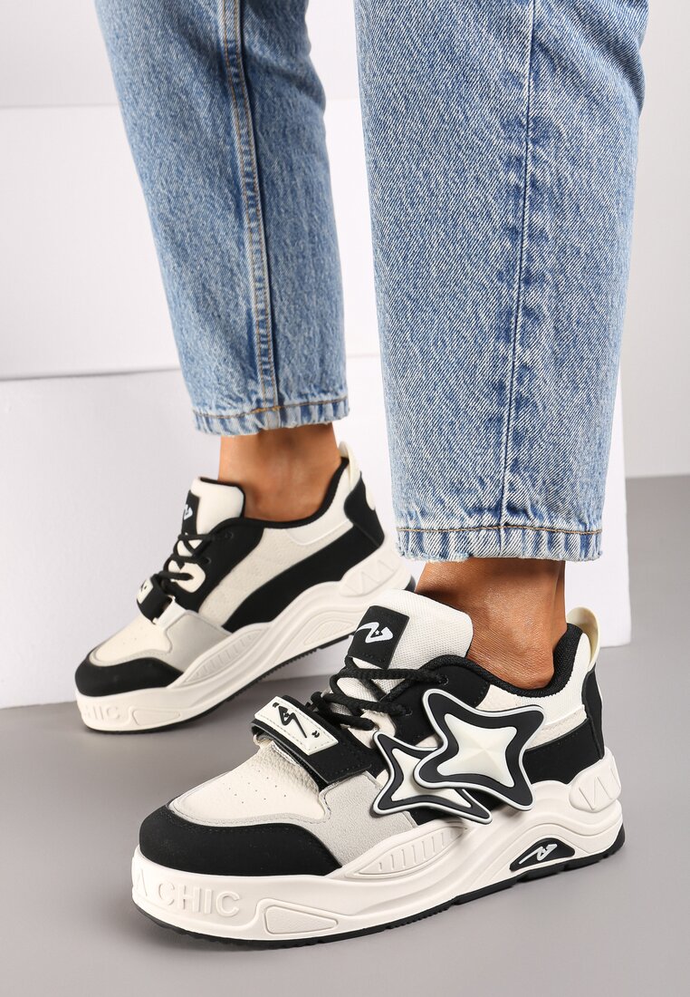 Sneakers Bej cu negru