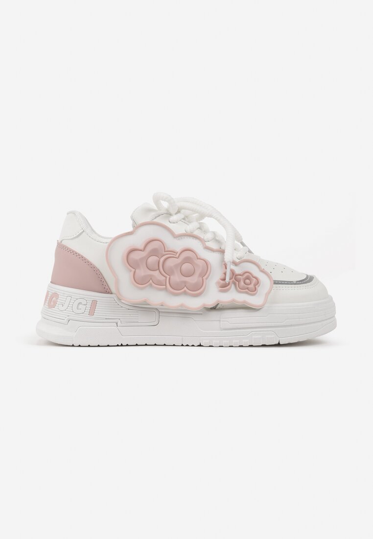Sneakers Alb cu roz