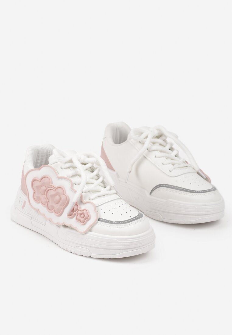 Sneakers Alb cu roz