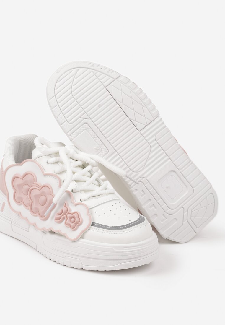 Sneakers Alb cu roz