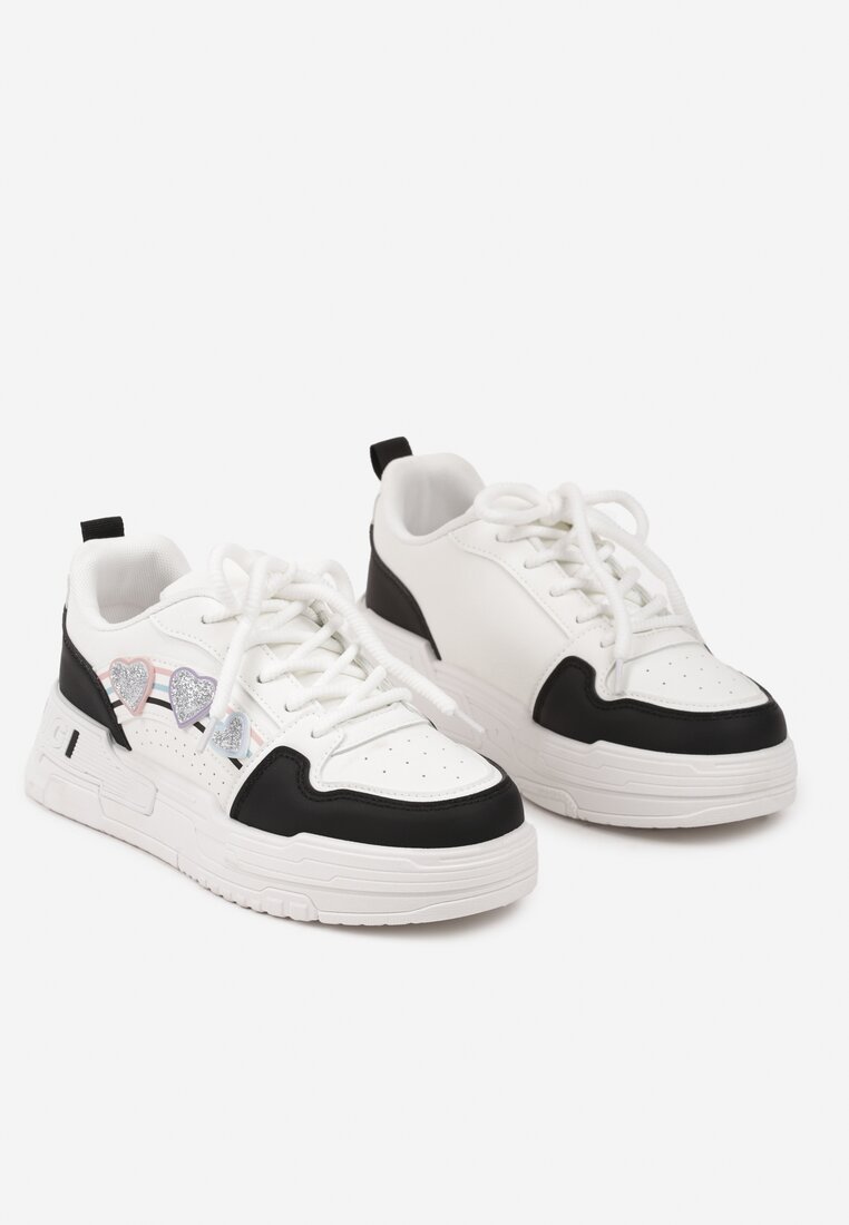 Sneakers Alb cu negru