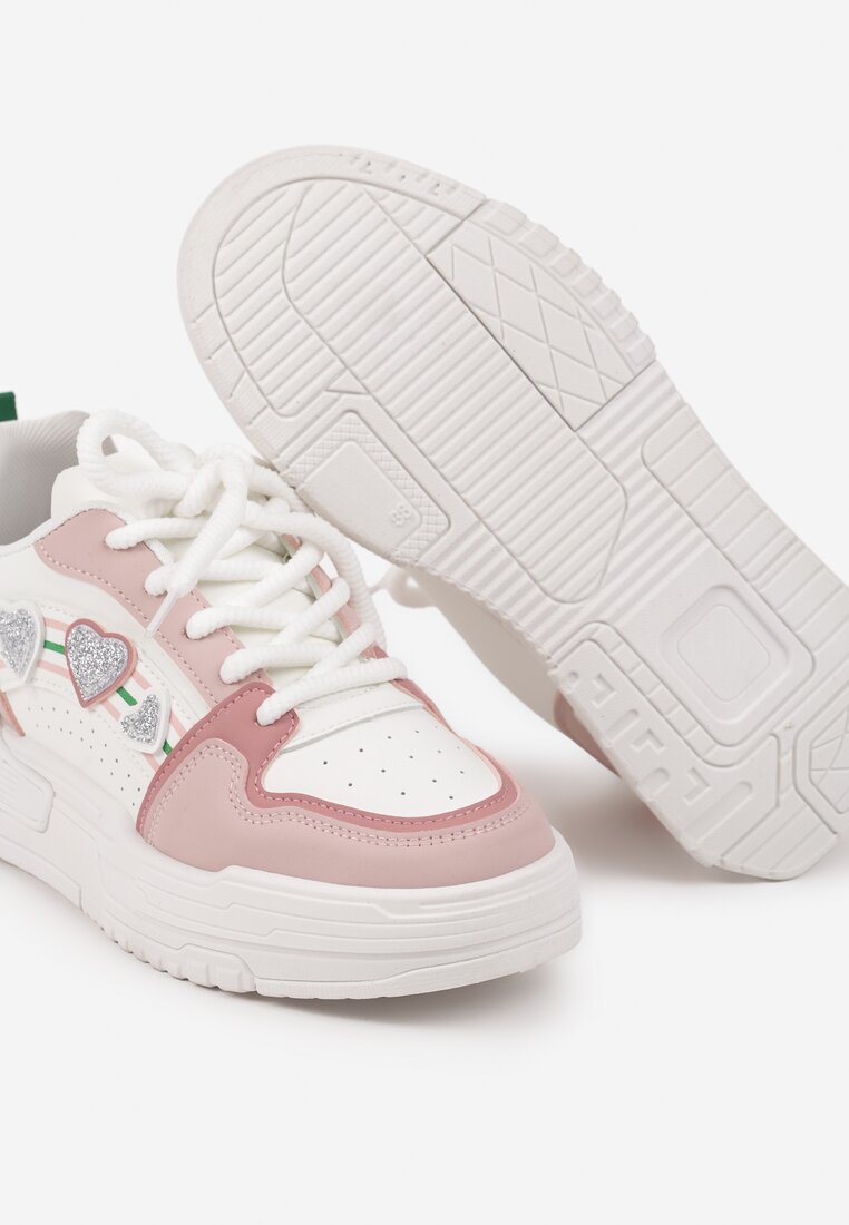 Sneakers Alb cu roz