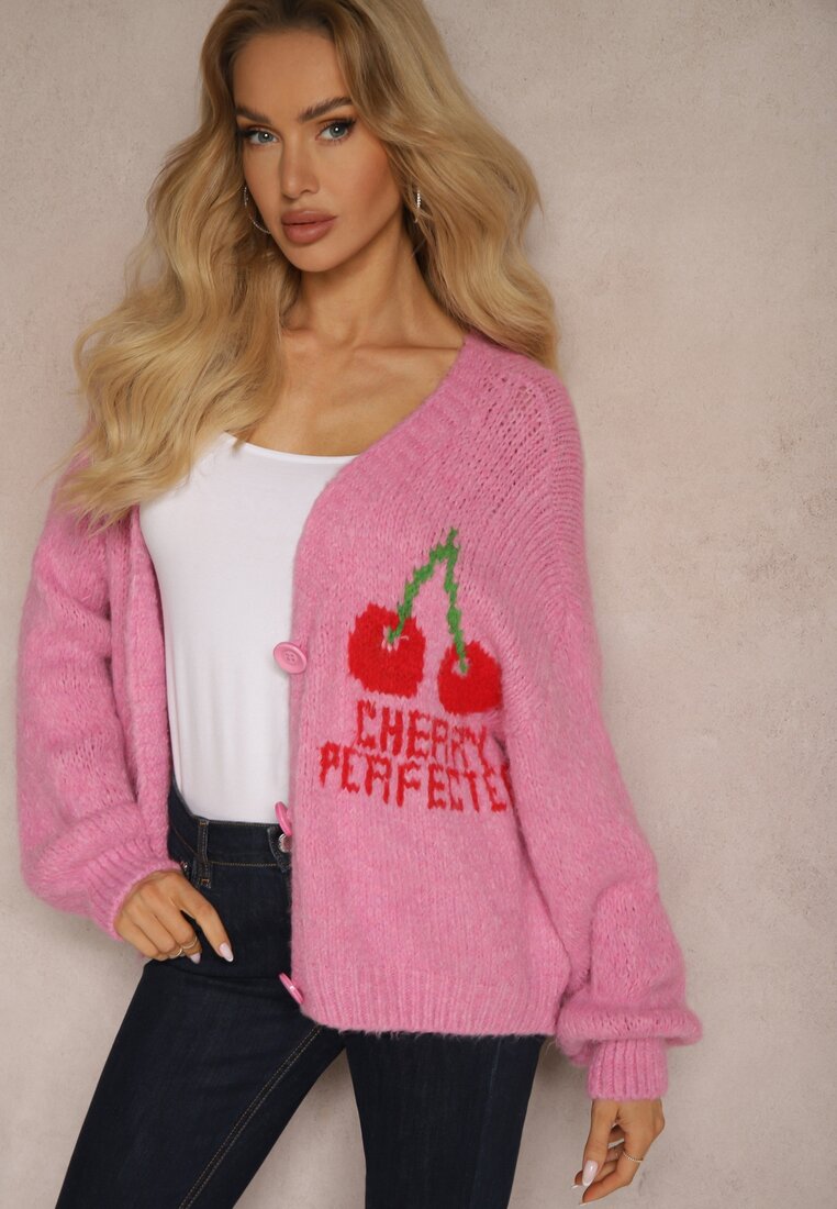 Cardigan Fucsia