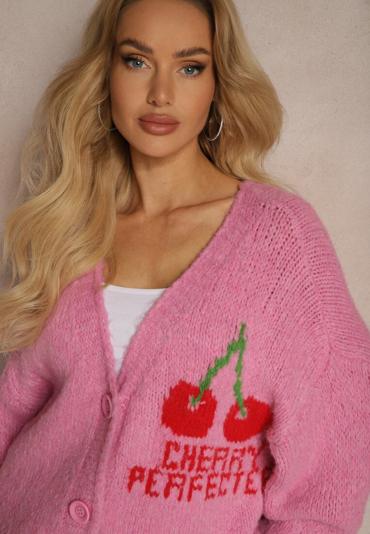 Cardigan Fucsia