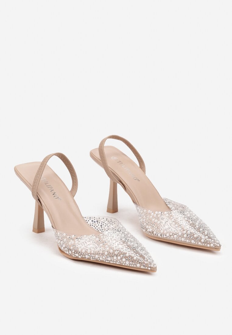 Pantofi stiletto Bej