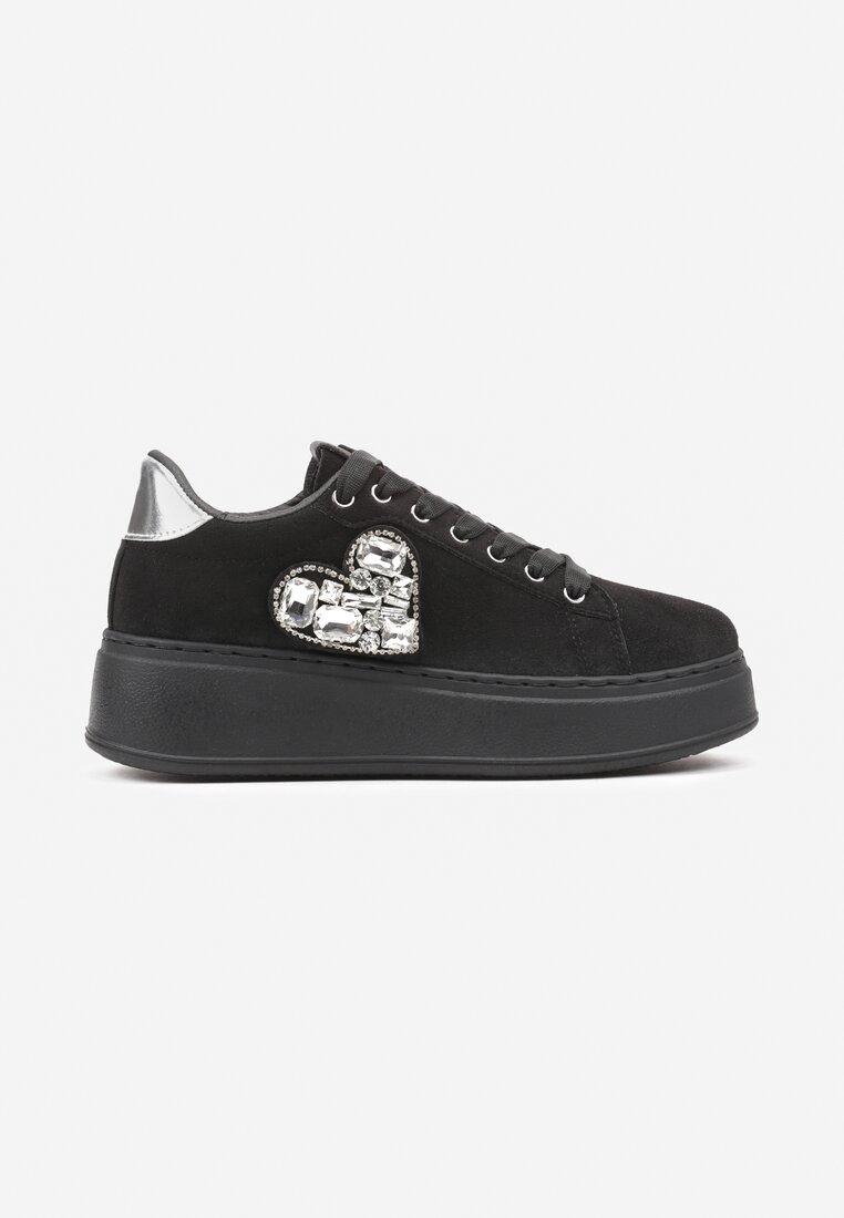Sneakers Remila Negru cu argintiu